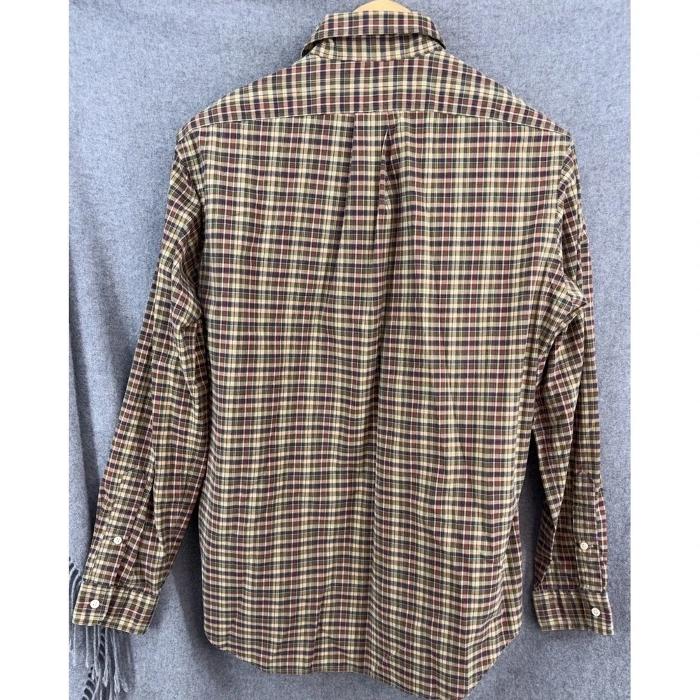 Polo Ralph Lauren Brown Plaid Button Down Mens Medium Long Sleeve Classic Fit